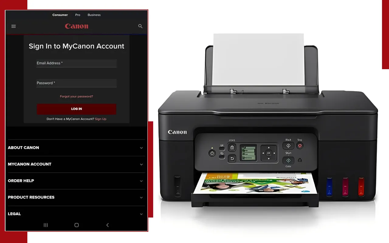 sign up canon printer